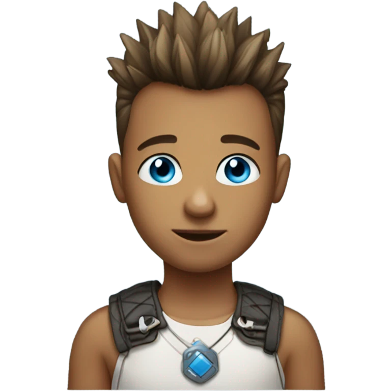 blue-eyed boy with mohawk emoji