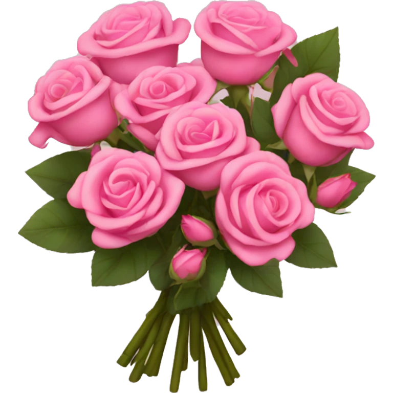 Pink bouquet of roses emoji