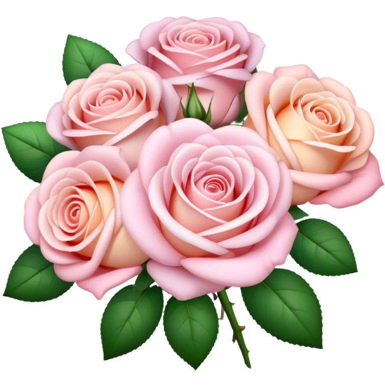 Pastel roses bouquet  emoji