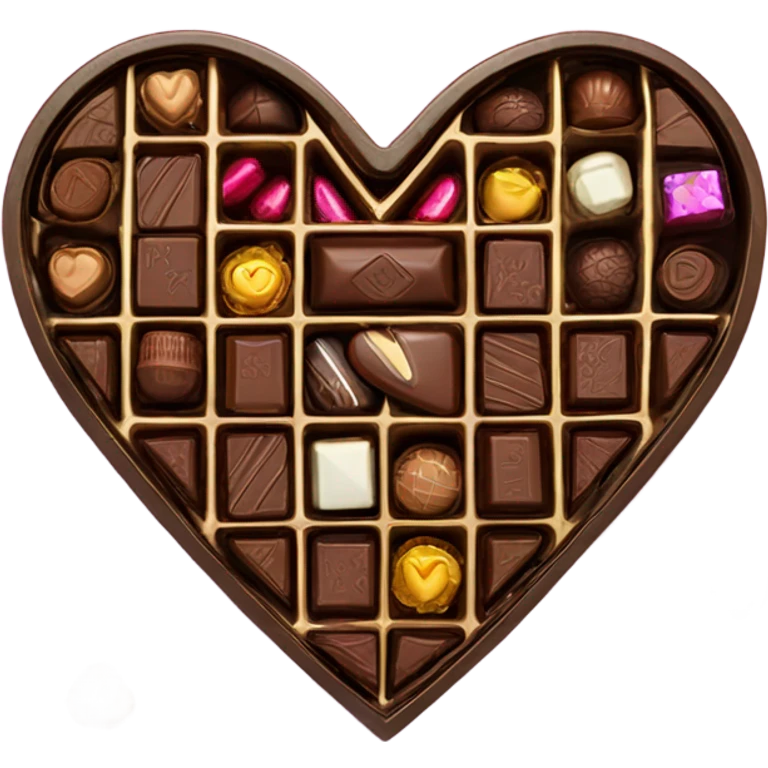 Heart shaped box of chocolates  emoji