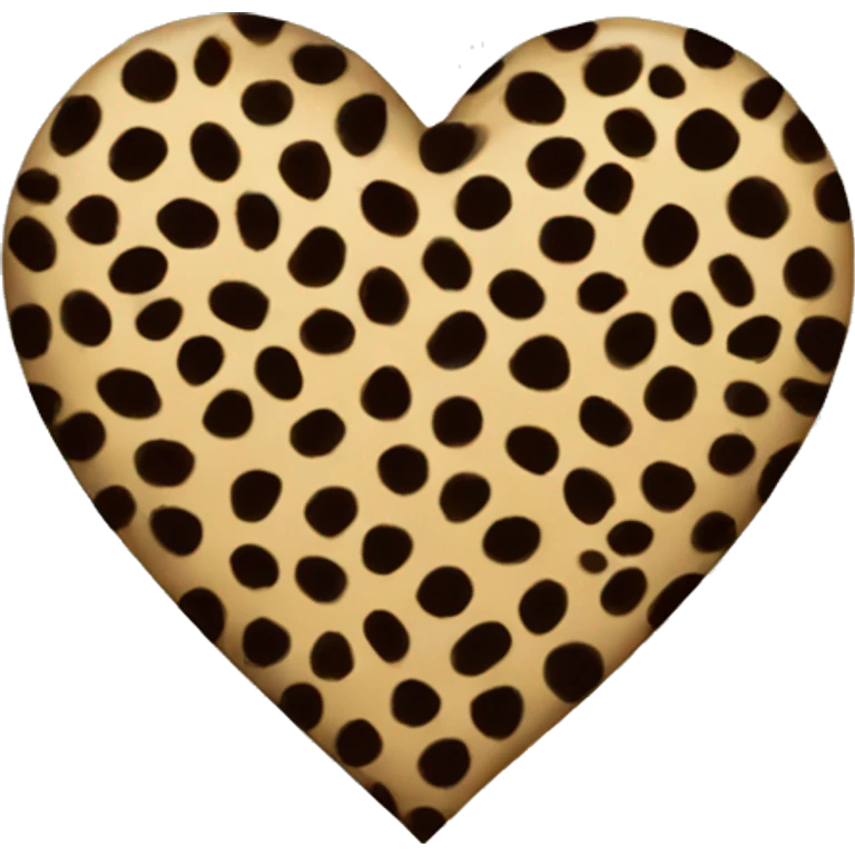 Cheetah print heart emoji