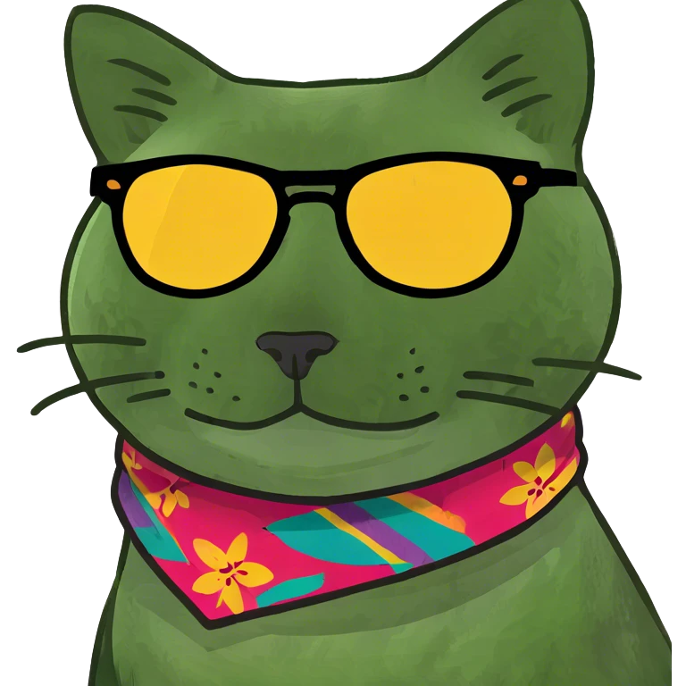 Cat with sunglasses emoji