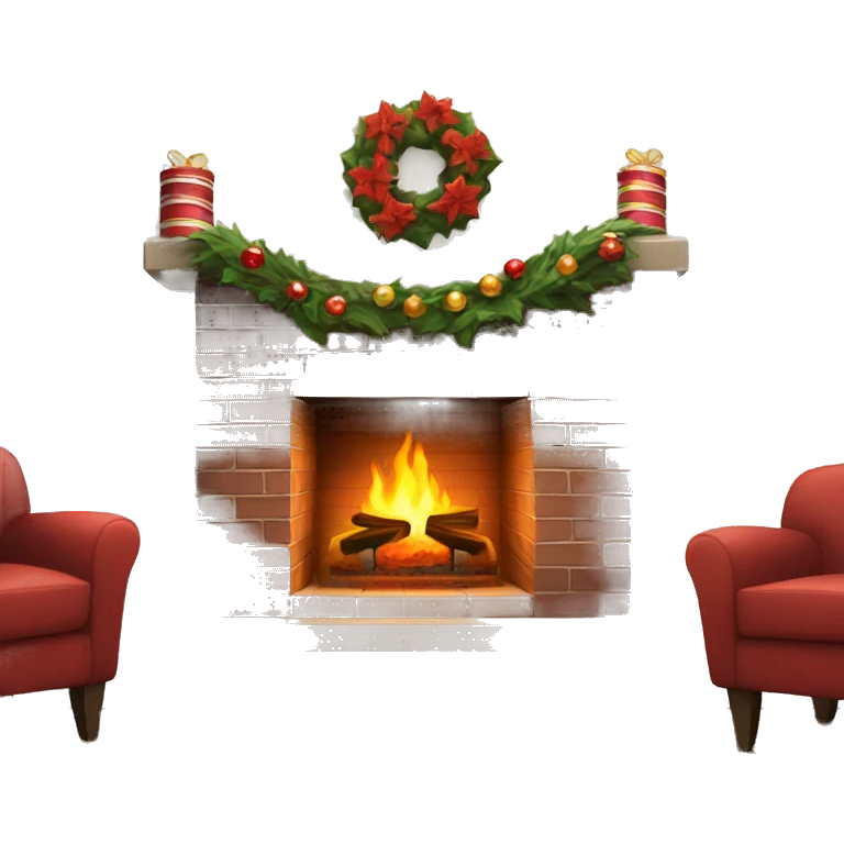 Christmas fireplace emoji