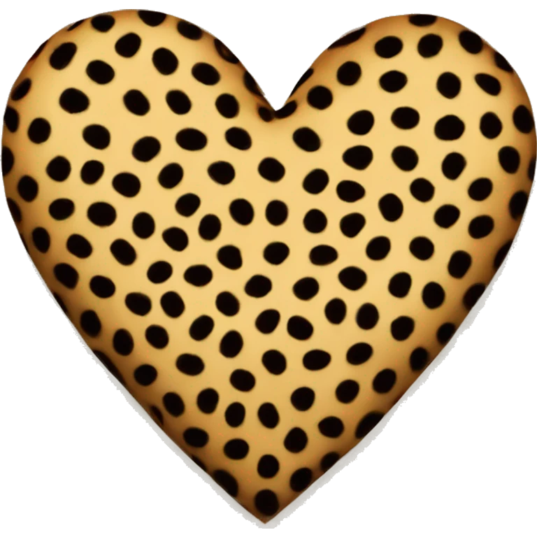 cheetah print heart emoji