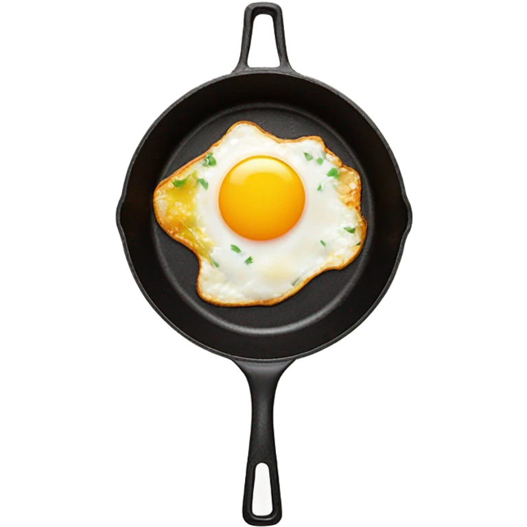 one fried egg in a lodge pan emoji