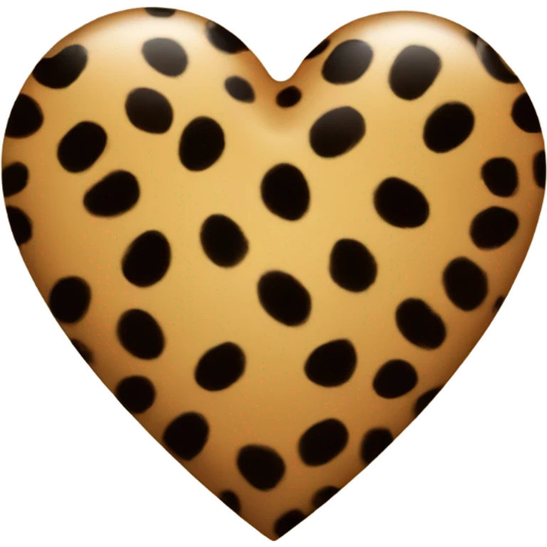 Leopard print heart emoji