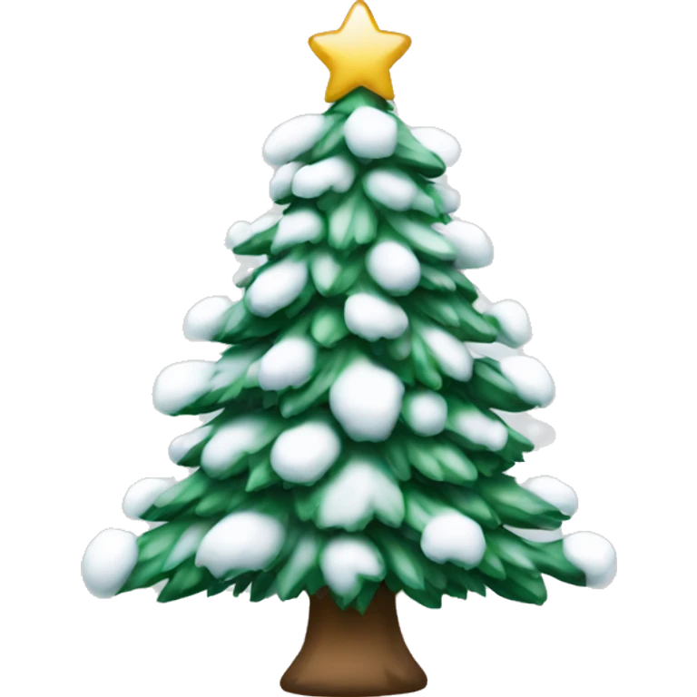 Snowy Christmas tree emoji