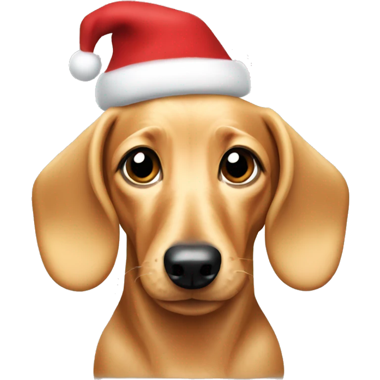 Christmas blonde dachshund  emoji