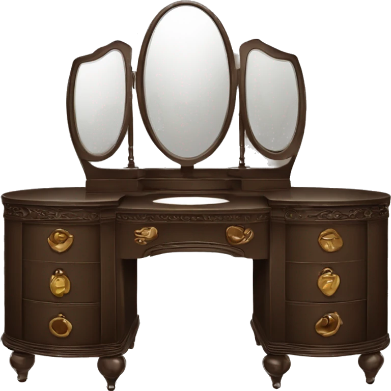 Brown elegant 1920s vintage vanity  emoji
