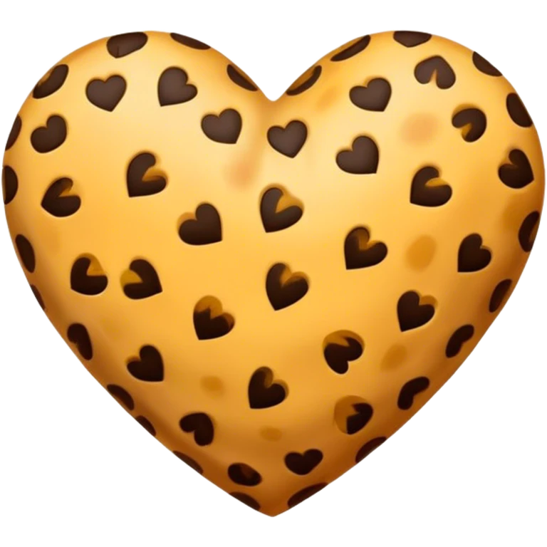 Cheetah print heart emoji