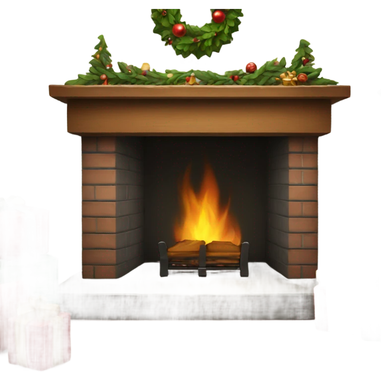 christmas fireplace emoji