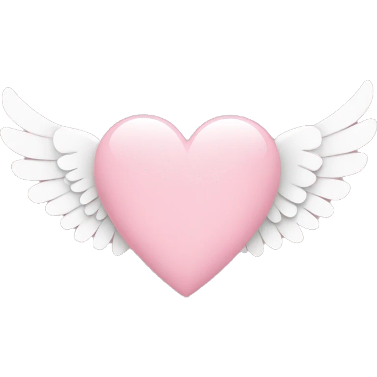 heart with wings in babypink colour emoji