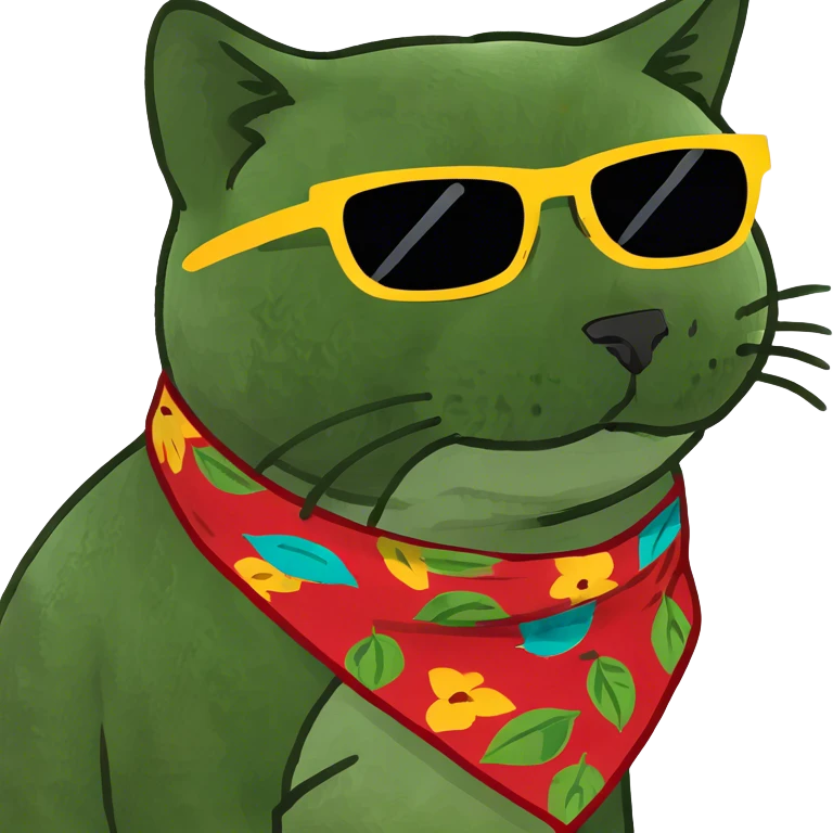 Cat with sunglasses emoji