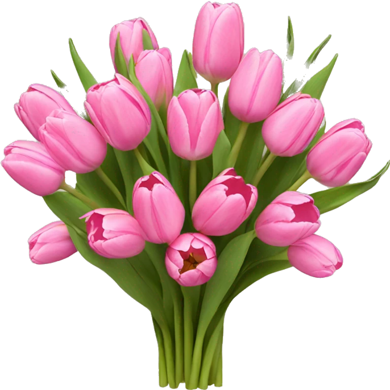 Bouquet of pink tulips emoji