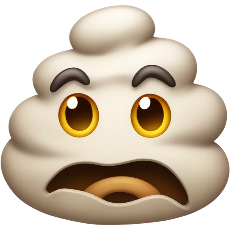 Poop with a frown emoji