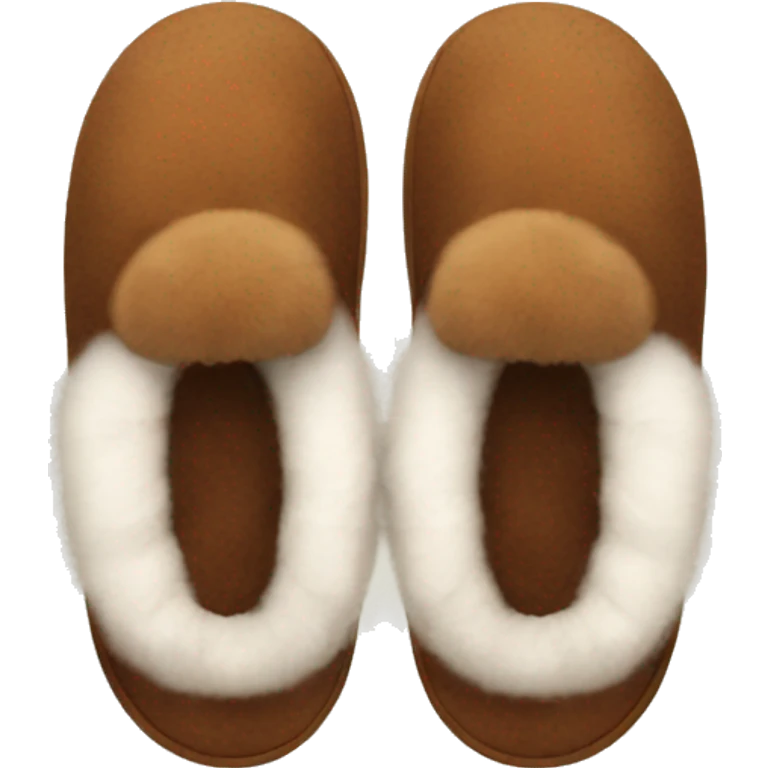 fluffy brown slippers  emoji