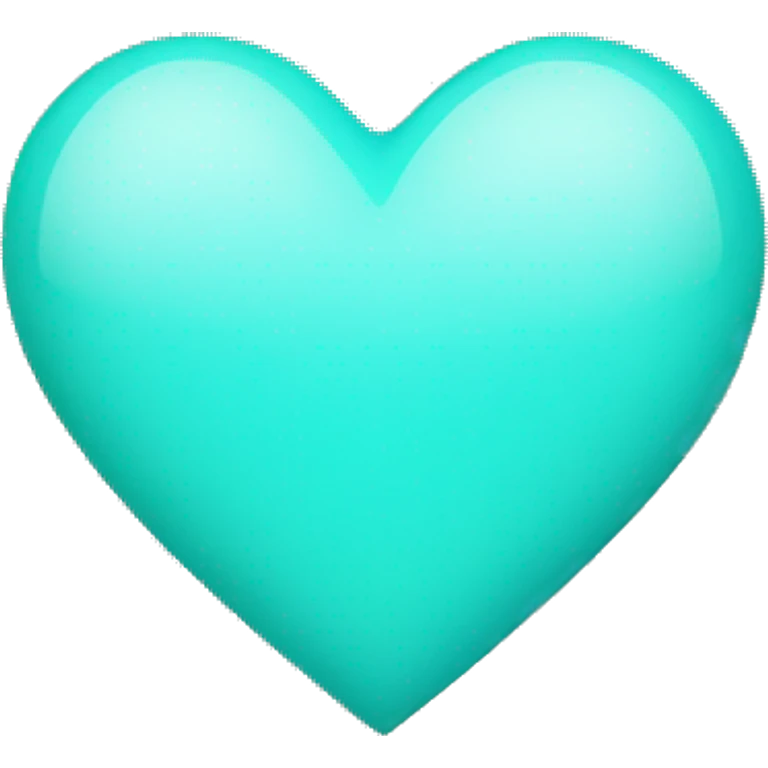 a light turqoise colour heart  emoji