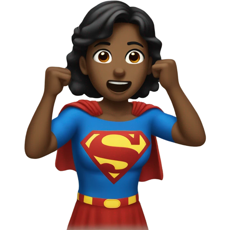 Girl slapping Superman  emoji