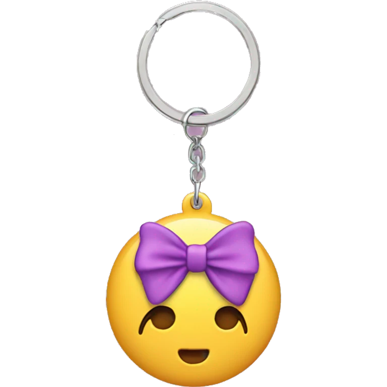 Keychain with bows emoji