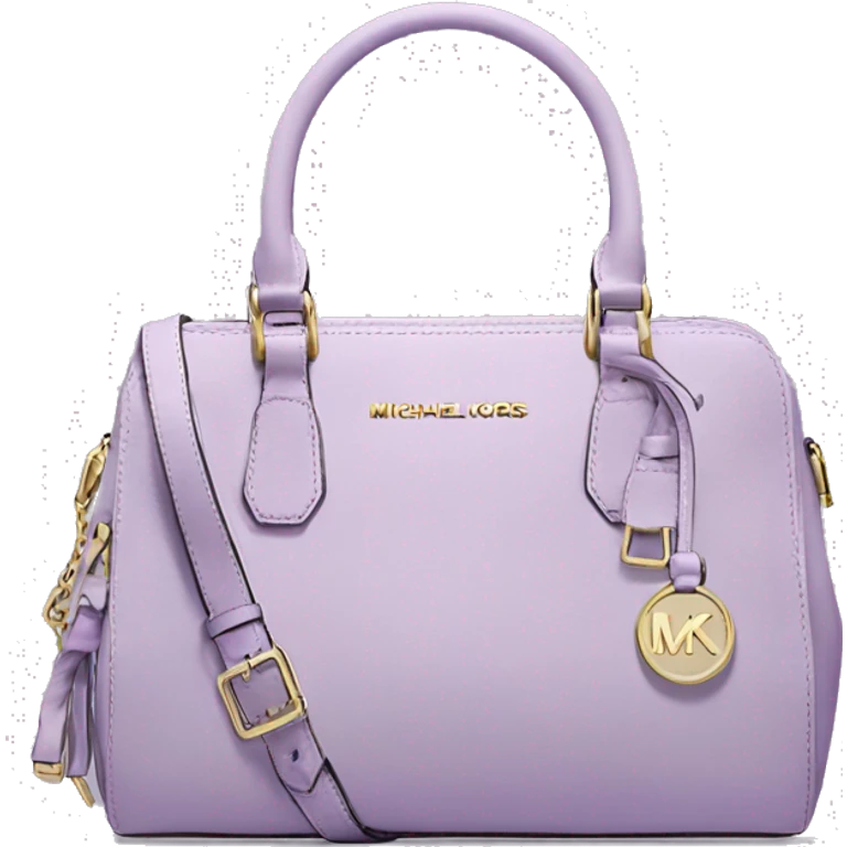 Realistic pastel purple michael kors satchel purse.  emoji