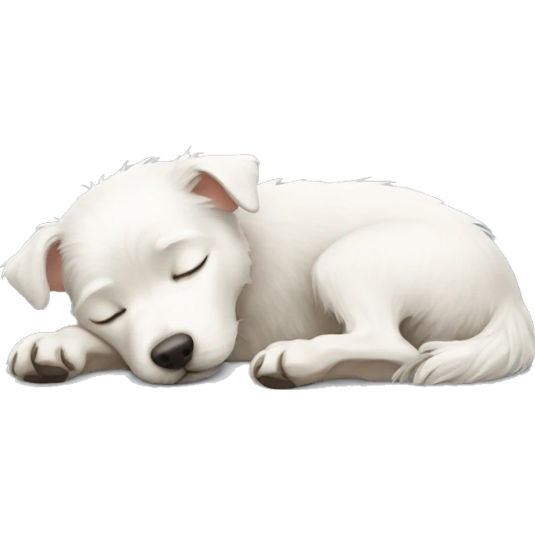 White terrier sleeping emoji