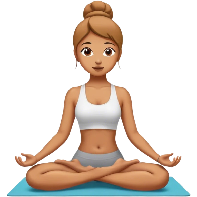 Girl doing yoga emoji