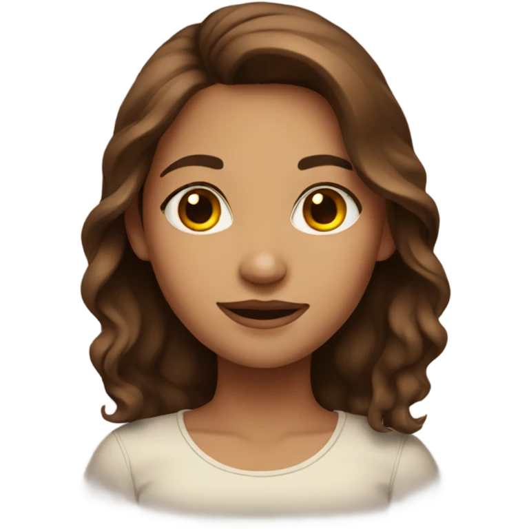 brown haired girl  emoji