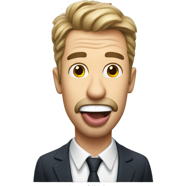 british man sticking his tongue out emoji