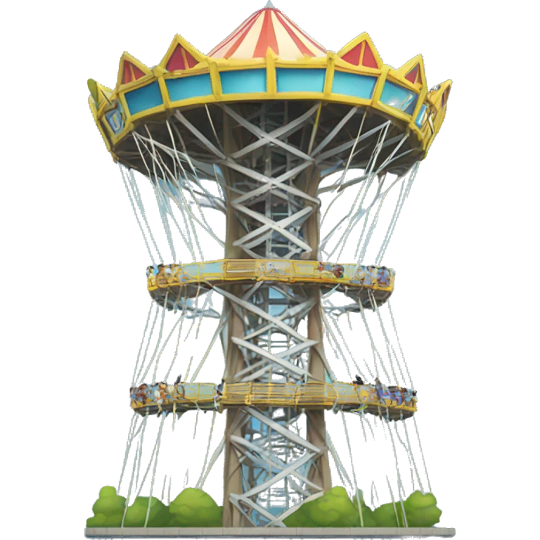 Amusement park drop tower emoji
