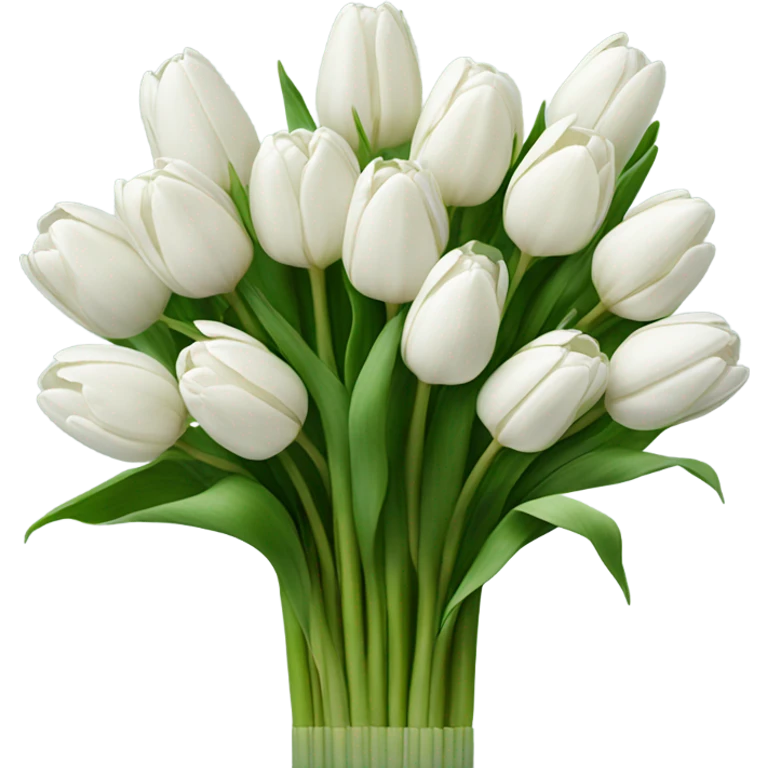 white tulip bouquet  emoji