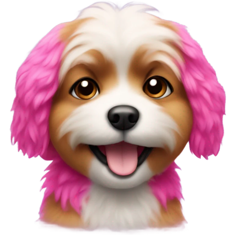 Pink dog emoji