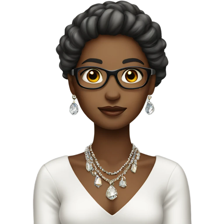 stylish girl with jewelry emoji