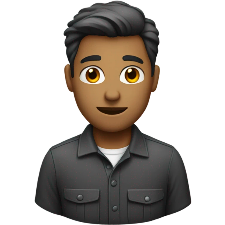 male in collared shirt emoji