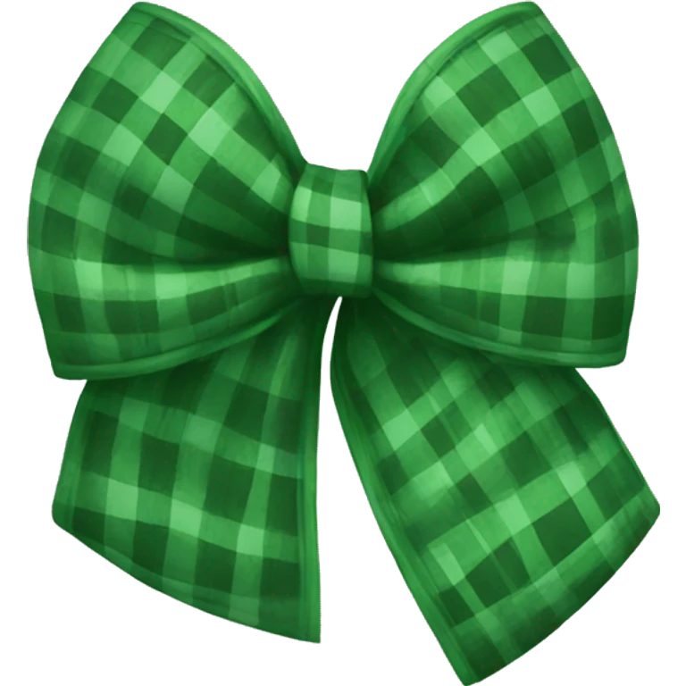 green plaid bow emoji