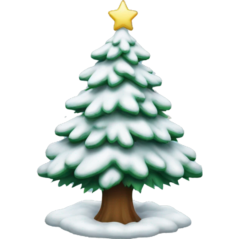 Snowy Christmas tree emoji