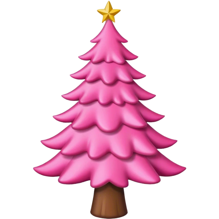 Pink Christmas tree emoji