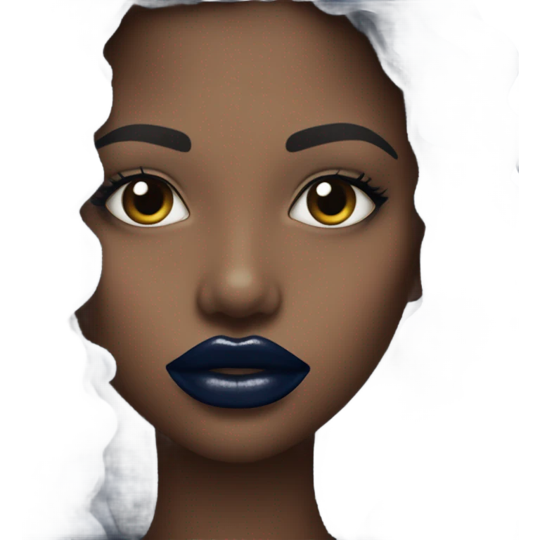 Navy blue lips emoji