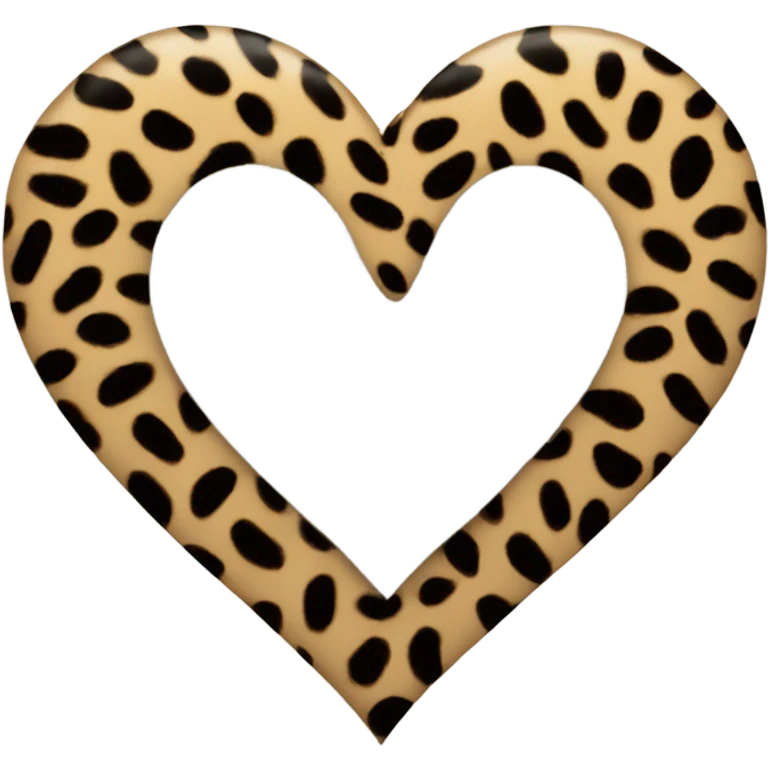 Leopard print heart emoji