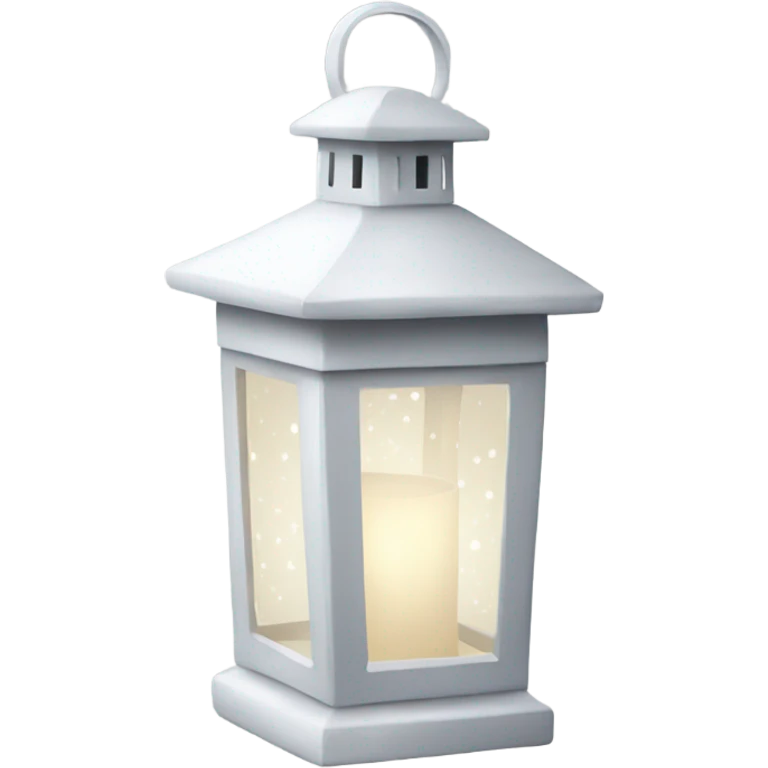 White Christmas lantern emoji