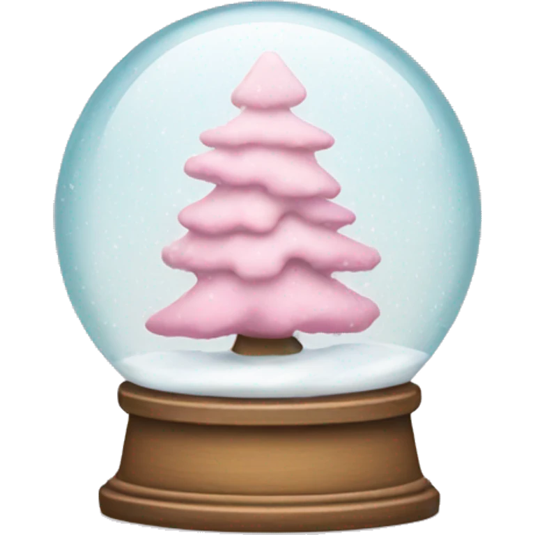 Pastel pink snow globe emoji