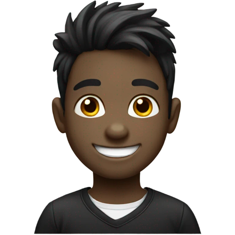 smiling boy-donkey in black shirt emoji