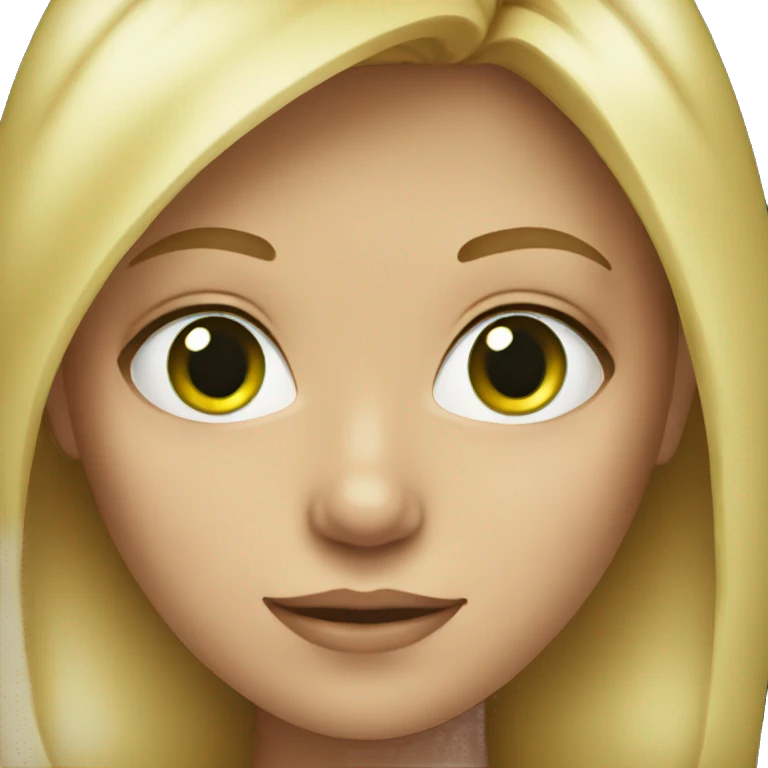 Blond girl with green eyes  emoji