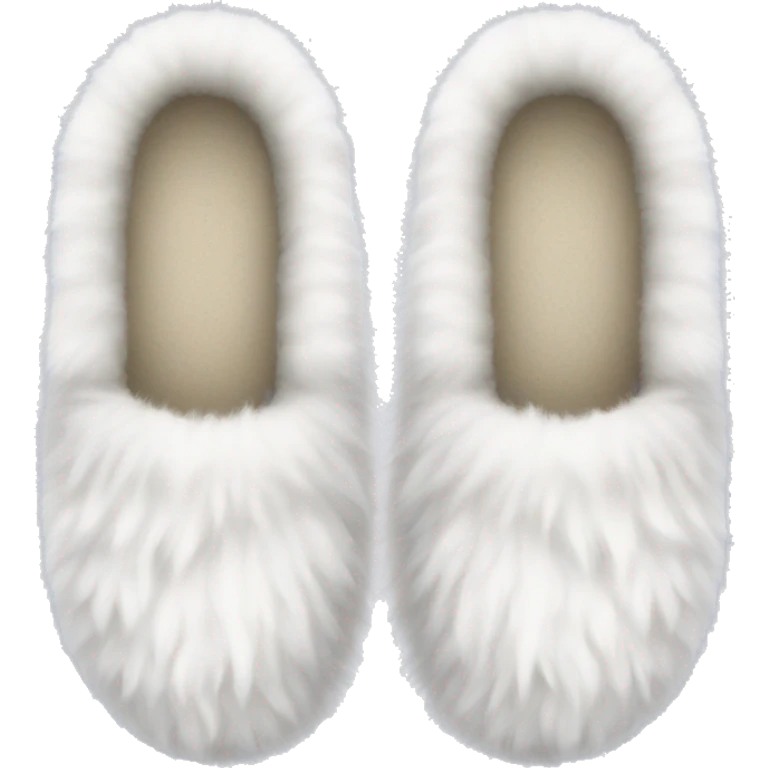 Fluffy white slippers emoji