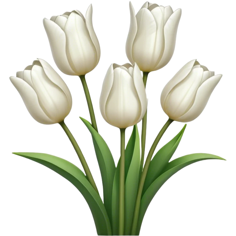 White tulips emoji