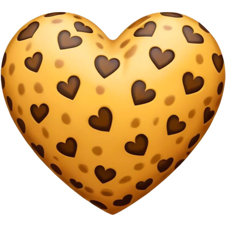 Cheetah print heart emoji