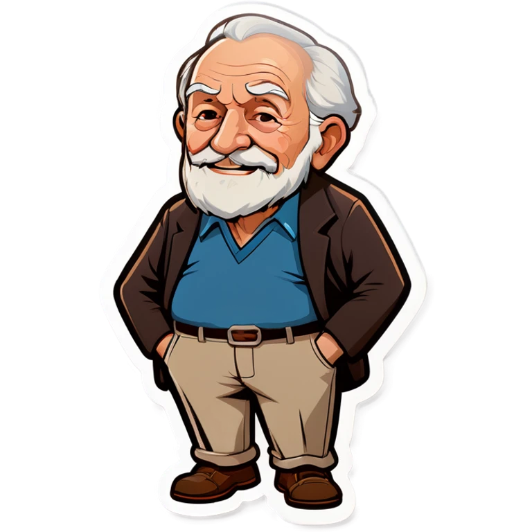 Old man in causal emoji