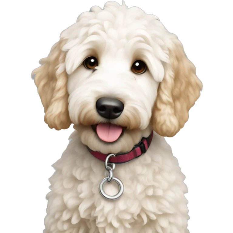 mini goldendoodle white emoji