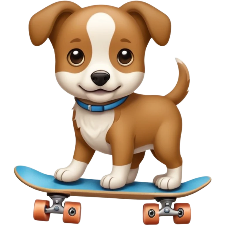 Um cachorro de skate emoji