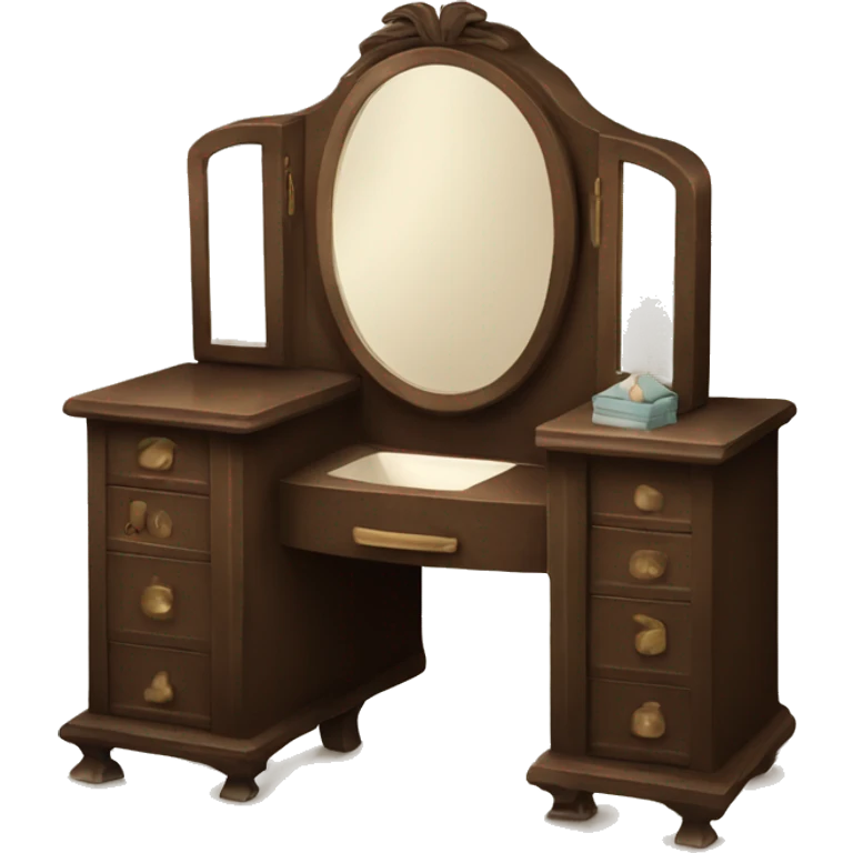 Brown 1920s vanity  emoji