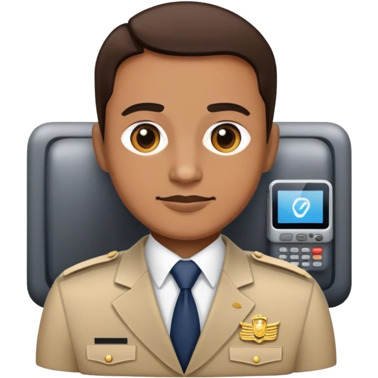 government official with digital technology at regional level emoji